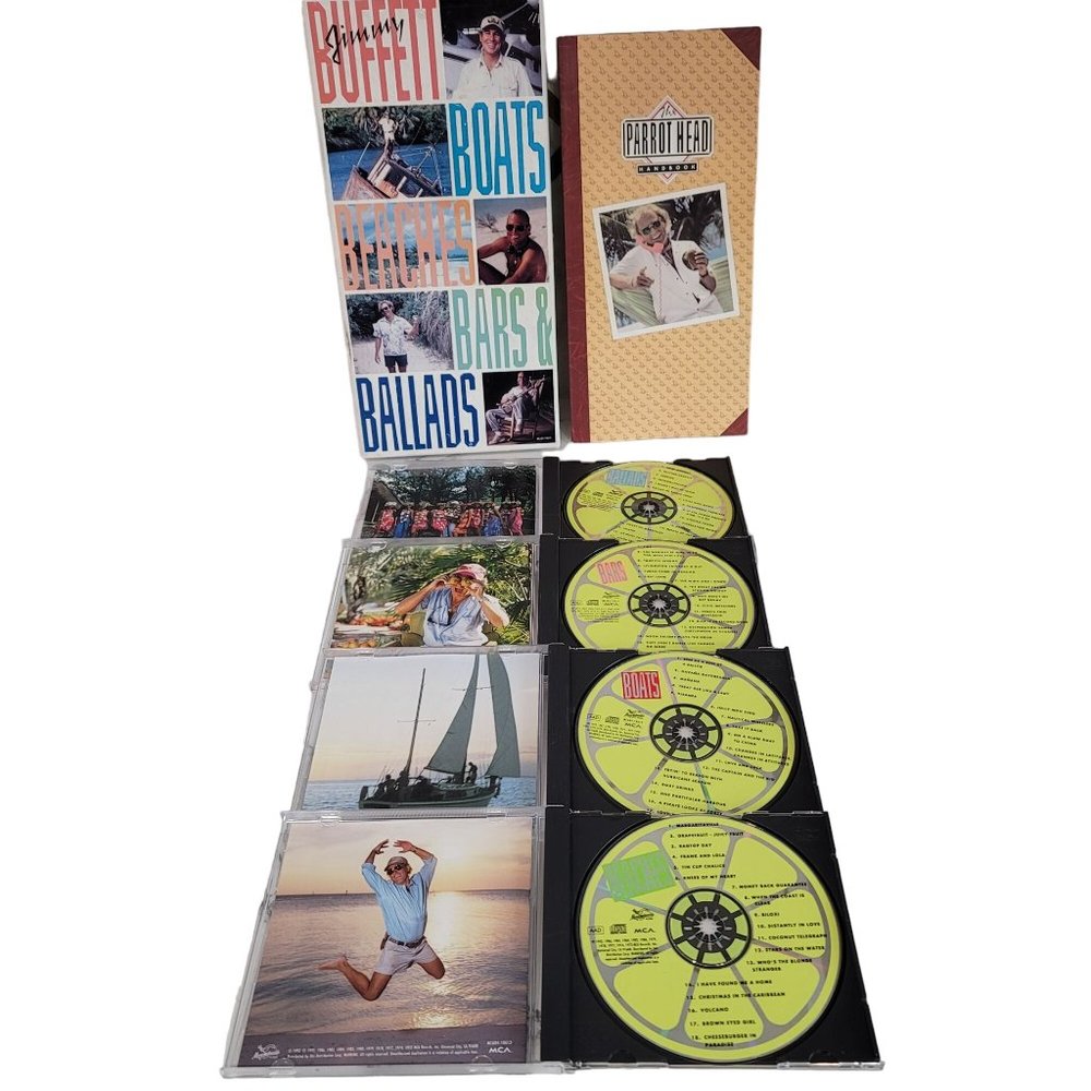 Jimmy Buffett Boats, Beaches, Bars & Ballads CD 4 Discs Box Set With Book collec